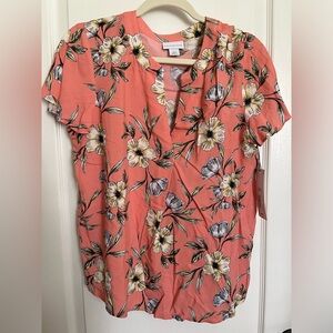 Liz Claiborne tropical blouse, size M.